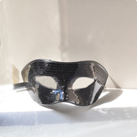 Cutout Eye Openings Mirror Mosaic Mask Reflective Disco Ball Mask Contoured Face Covering Elastic Strap