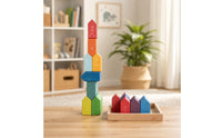 City Construction Stacking Blocks Colorful House Building Blocks Creative for Nursery
