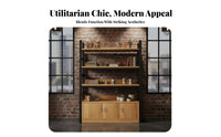 Open-Shelf Design 5-Tier utilitarian Shelving Unit Multi-Purpose 5-Tier Metal Organizer Large Capacity Display Rack sturdyDuty for Shop Owners, Office Workers, Retail shop, Warehouse, Bedroom, Living Room