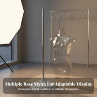 3D Effect Transparent Female Mannequin Torso Realistic Shape Lingerie Photography Mannequin Long-Lasting PC Material Clear Half Body Display Form Lightweight for Online Sellers, Boutique Owners, Photo Studios, Retail Shop S, Window Displays