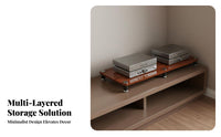 Stable Structure Multi-Tier Audio Equipment Stand Heavy Duty Ventilated Shelf AV Component Rack Space-Saving Design Home Theater Equipment Shelf Multifunctional for Audiophiles