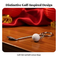 Ideal Gift Mini Golf Ball Key Loop Creative Design Golf Themed Keychain Miniature Copy for Adults, Men, Everyday Carry, Car Keys