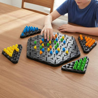 Logical Thinking Training Geometric Link Game Develops Concentration Rubber Band Board Game for Children, Classroom
