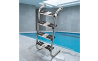 Rust Resistant Stainless Steel Pool Ladder Polished Swimming Pool Ladder Heavy Duty Sturdy