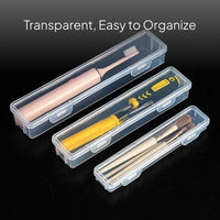 Transparent PP Long Rectangular Storage Box Organizer