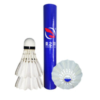 12 Pieces Long-Lasting Badminton Shuttlecock High Quality Feathers Duck Feather Shuttlecock Accurate Flight for Athletes, Beginners