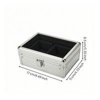 Double Watch Storage Box with Transparent Cover Portable Double Watch Box Sturdy for Travel, Dresser