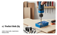 Aluminum Alloy 15-Degree Drill Guide Slanted Holes Drilling Positioner Interchangeable Sleeves Woodworking Tool Portable
