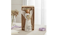 Commemorative Keepsake Appreciation Angel Figurine Hand-Painted Home Decoration Engraved Message for Friends, Teachers, Bookshelf