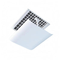 Square Ceiling Outlet Deflector White Air Movement Guide Panel Even Surface