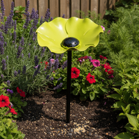 Outdoor Wrought Iron Flower Bird Feeder for Garden & Patio Decoration