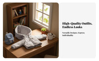 Doll Clothes Modern Design Doll Hoodie Fashionable Miniature Button-up Sweatshirt for Display