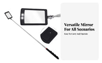 Vehicle Undercarriage Mirror Anti-Slip Handle Illuminated Lighted Inspection Mirror Portable Sturdy Stainless Steel