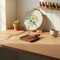Embroidery Thread Holder Polished Surface Wood Spool Stand Small Size