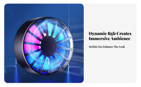Lightweight Attractive Phone Cooler Quiet Operation Phone Cooling Fan for Live Streamers, Tech Enthusiasts, Clip Watching, Home Use