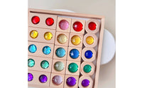 Wooden Gem Blocks Translucent Gem Block Toy Wood Wooden Puzzle Tray