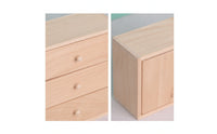4 Pieces 1:12 Scale Dollhouse Cabinet with Drawers Unfinished Miniature Cabinet DIY Miniature Shelving Paintable for Crafters, Hobbyists, Collectors
