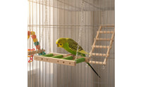Textured Hanging Bird Ladder Natural Bird Ladder with Chains Long-Lasting Toy Sturdy for Small Birds, Parakeets, Budgies