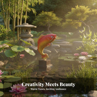 Fountain Spitter Koi Aquatic Creature Statue Good Fortune Charm Resin Aquatic Creature Sculpture Symbol of Abundance