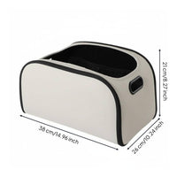 Trunk Organizer Box Multi-Layer Material Car Storage Box Side Mesh Pockets Leather Vehicle Storage Bin for trip