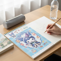 A4 Thickened Top-Bound Sketchbook for Students, Blank Drawing Pad with Aesthetic Design