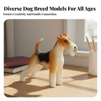 Simulation Dog Breed Model 3C Certified Simulation Dog Model Highly Detailed Puppy Figurine for Kids, Adults, Home Decor, Playful Activities