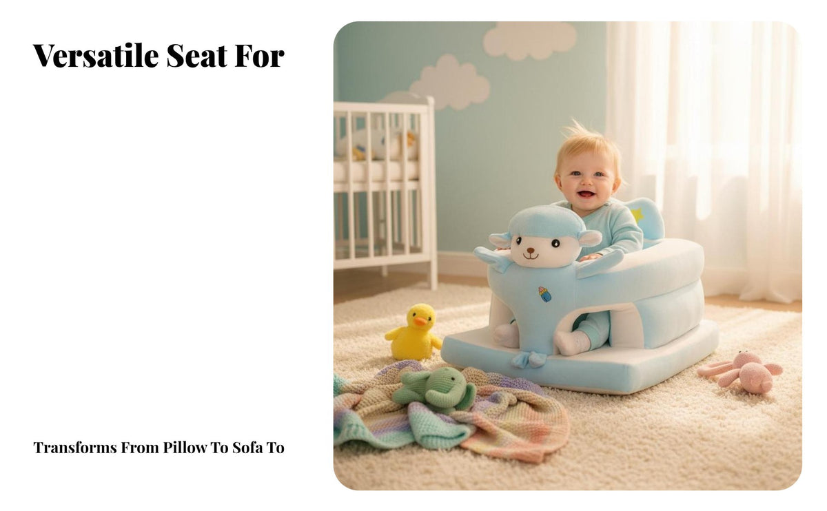 Anti-Fall Design Cuddly Creature Chair All-Around Support creatureShaped Cuddly Baby Seat Soft and Comfortable Sit-up Aid Skin-Friendly for Toddlers, New Moms, Floor Use, Indoors, Living Room, Playroom