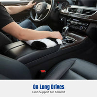 Car Armrest Pad, Plush Panda Cartoon, Universal Thickened Console Pad, Cute Winter Accessory, Soft Raised Support