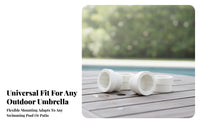 4 Pieces Ribbed Umbrella Adapter Sleeve Threaded Deck Umbrella Sleeve