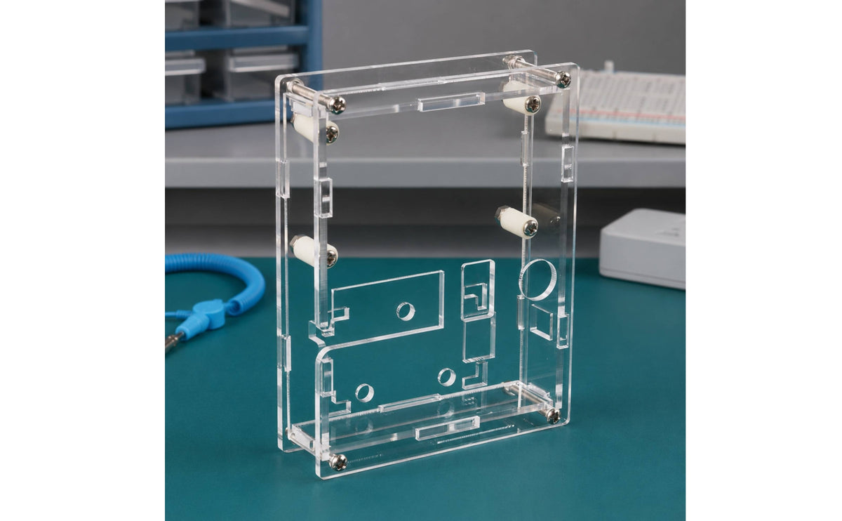 Component Testing Device Semiconductor Tester Case Easy Assembly Clear Shielded Shell for Component Testing Device Clear Acrylic Enclosure