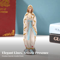Catholic Saint Figure Desktop Ornament Angel Figurine Collectible Art Our Lady Resin Figure for Christians, Collectors, Prayer Corner, Bookshelf