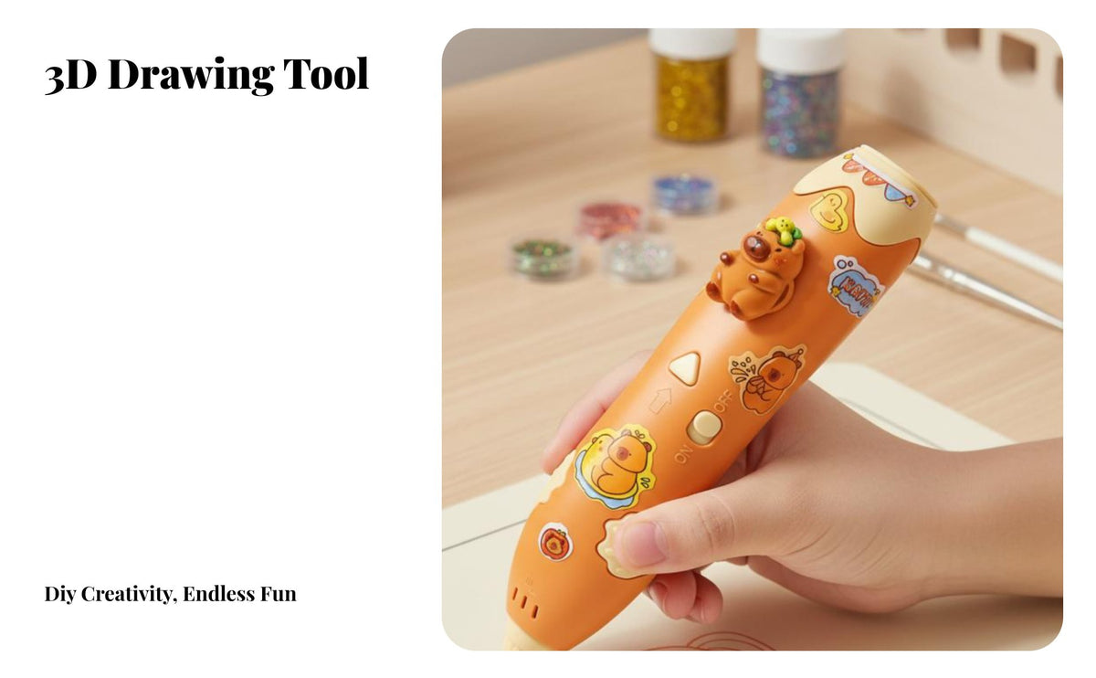 Low-Temperature Printing Pen Beginner Approachable Low-Temperature Filament Refills Cute Creature Design Three-Dimensional Doodler for Beginners