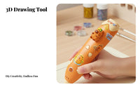 Low-Temperature Printing Pen Beginner Approachable Low-Temperature Filament Refills Cute Creature Design Three-Dimensional Doodler for Beginners