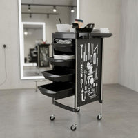 Hair Salon Trolley Multi-Tier Salon Storage Effortless Cart to Organize Styling Cart for Hairdressers