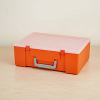 19 Pieces 18-Case Photo Keeper Clear Construction Photo Storage Box Large Capacity Portable Picture Case for Crafters, Collectors, Home Office, Garage