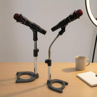 Telescoping Pole Desktop Audio Pickup Stand Vertical Adjustment Weighted Mic Stand Wide Compatibility Sound Accessory