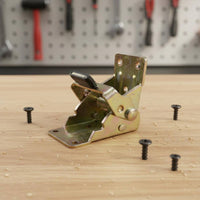 90° folding bracket auto-locks