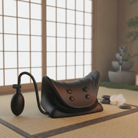 Ergonomic C-Curve Design Cervical Traction Pillow Portable Cervical Spine Stretcher Soft Foam Material Neck Stretcher Lightweight