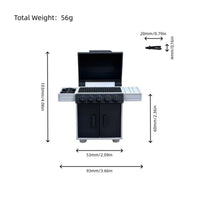 1:12 Scale Miniature Barbecue Grill Lifelike Miniature BBQ Grill Lightweight Toy Movable for Collectors