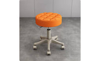 Back Support Height Adjustable Salon Stool Easy to Clean Backrest Rolling Stool Heavy Duty Round Salon Chair for Hair Stylists, Nail Technicians, Barbers