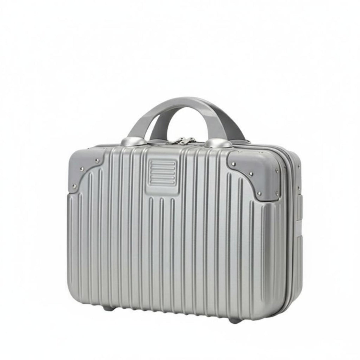 Lightweight Mini Suitcase Makeup Case Multifunctional Hard Shell Cosmetic Case Wavy Design for Women, Girls, Vacation, Home Storage, Bedroom