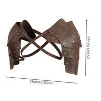 Leather Shoulder Guard with Straps Adjustable Medieval Shoulder Guard Cosplay Pauldron for Larpers, Cosplayers, Theater, Photo Shoots, Halloween