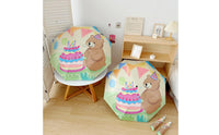Waterproof Party Print Umbrella Bear Design Folding Umbrella Pastel Outdoor Gear Cake Candles for Rain, Sun