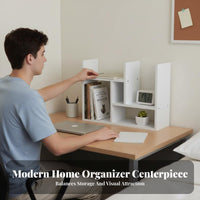 Corner desktop organizer with Drawer Multi-Functional Desktop Shelf Simple Assembly