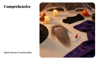 Traditional Appearance Long pale Stage Beard and Eyebrows Performance Quality Character Disguise Kit stick-on Theatrical prop genuineistic Look for lyric theater actors, Halloween aficionados, Cosplayers, Cosplay events, medieval Fairs