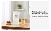 Cold Water Jug Large Capacity Water Carafe with Lid Heat Resistant Iced Tea Pitcher for Summer, Home, Party