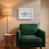 Sea Glass Beverage Art Materials Sea Glass Art Frame Unique Gift House Decoration for Friends