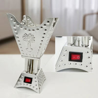 Electric Incense Burner Metal Electric Incense Burner Electric Censer Decorative Desktop Censer Elegant for Home, Prayer Room