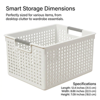 Kitchen Storage Basket with Handle, Ventilated Storage, Easy Carry Cabinet Organizer, PP Storage Container, Box