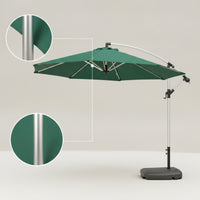 Offset Umbrella with Base Resistant Cantilever Umbrella Water-Repellent for Garden, Poolside